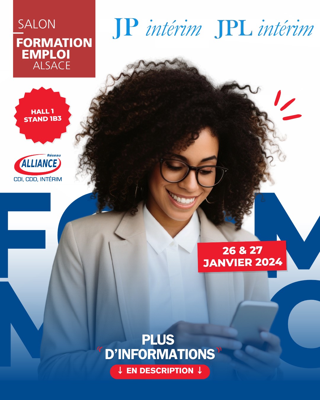 Visuel Réseau Alliance — Salon Formation Emploi Alsace, janvier 2024